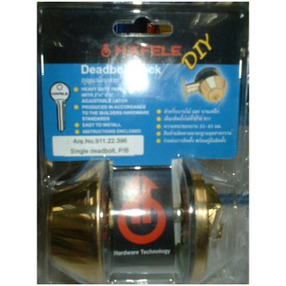 DEADBOLT 1 ด้าน HAFELE 911.22.396 PVD วัสดุทำจากสแตนเลส ไม่เป็นสนิม วัสดุทำจากสแตนเลส ไม่เป็นสนิม ล็อคง่าย ล็อคแน่น ป้อง