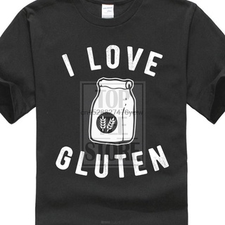 [S-5XL] เสื้อยืดแขนสั้น พิมพ์ลาย I Love Gluten พลัสไซซ์ สไตล์คลาสสิก แฟชั่นสําหรับผู้ชาย