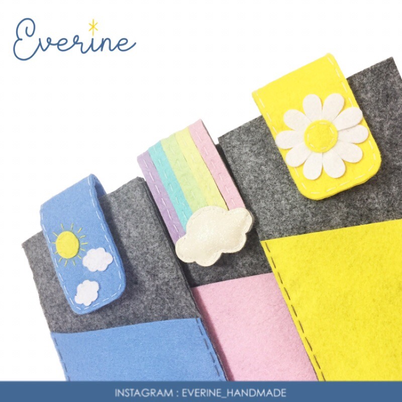 everine-be-joyful-felt-phone-case-ซองใส่โทรศัพท์มือถือ-ซองใส่พาวเวอร์แบงค์