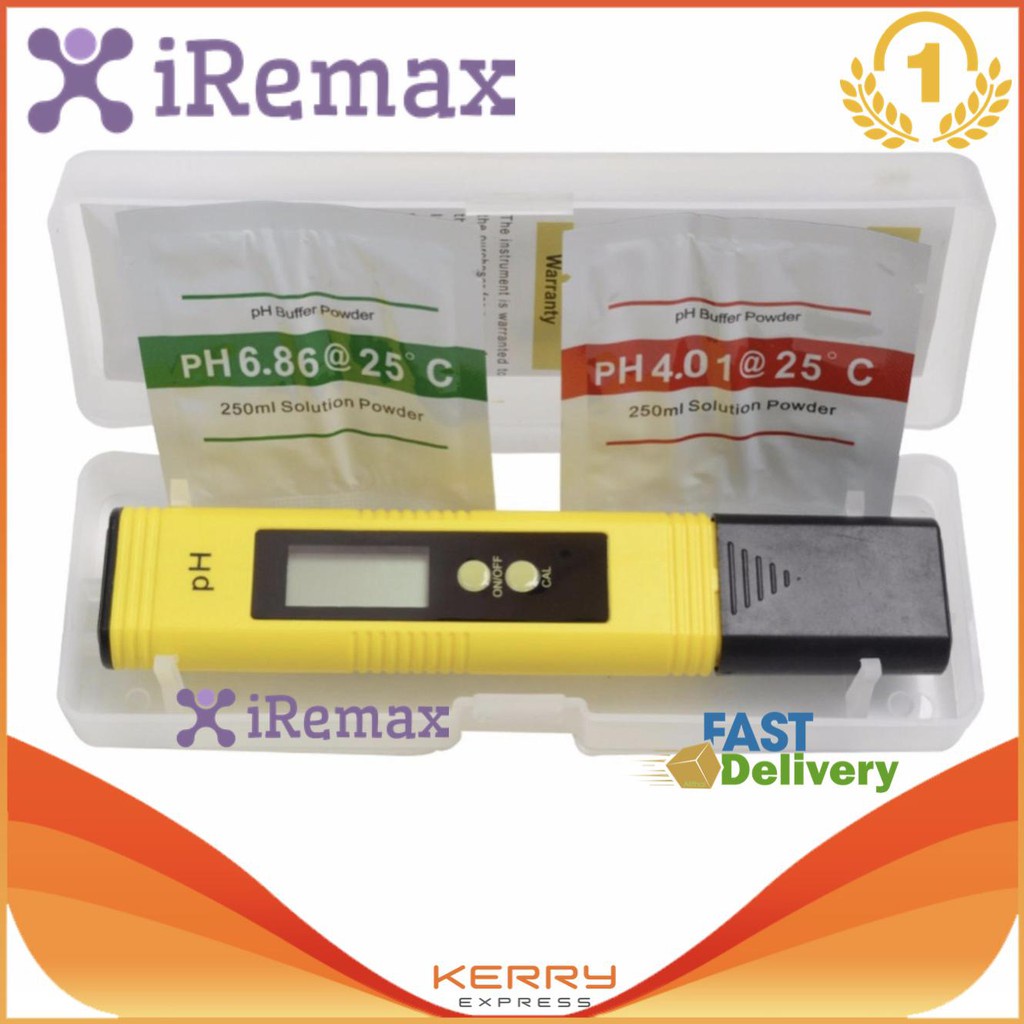 iremax-เครื่องวัดค่า-ph-น้ำ-ph-water-meter-คาลิเบรท-ด้วยปุ๋ม-cal-ด้านหน้า-พร้อมกล่องพลาสติก-ถ่าน-2