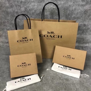 Coach gift bag ถุงกระดาษ กล่องของขวัญ ถุงช้อปปิ้ง