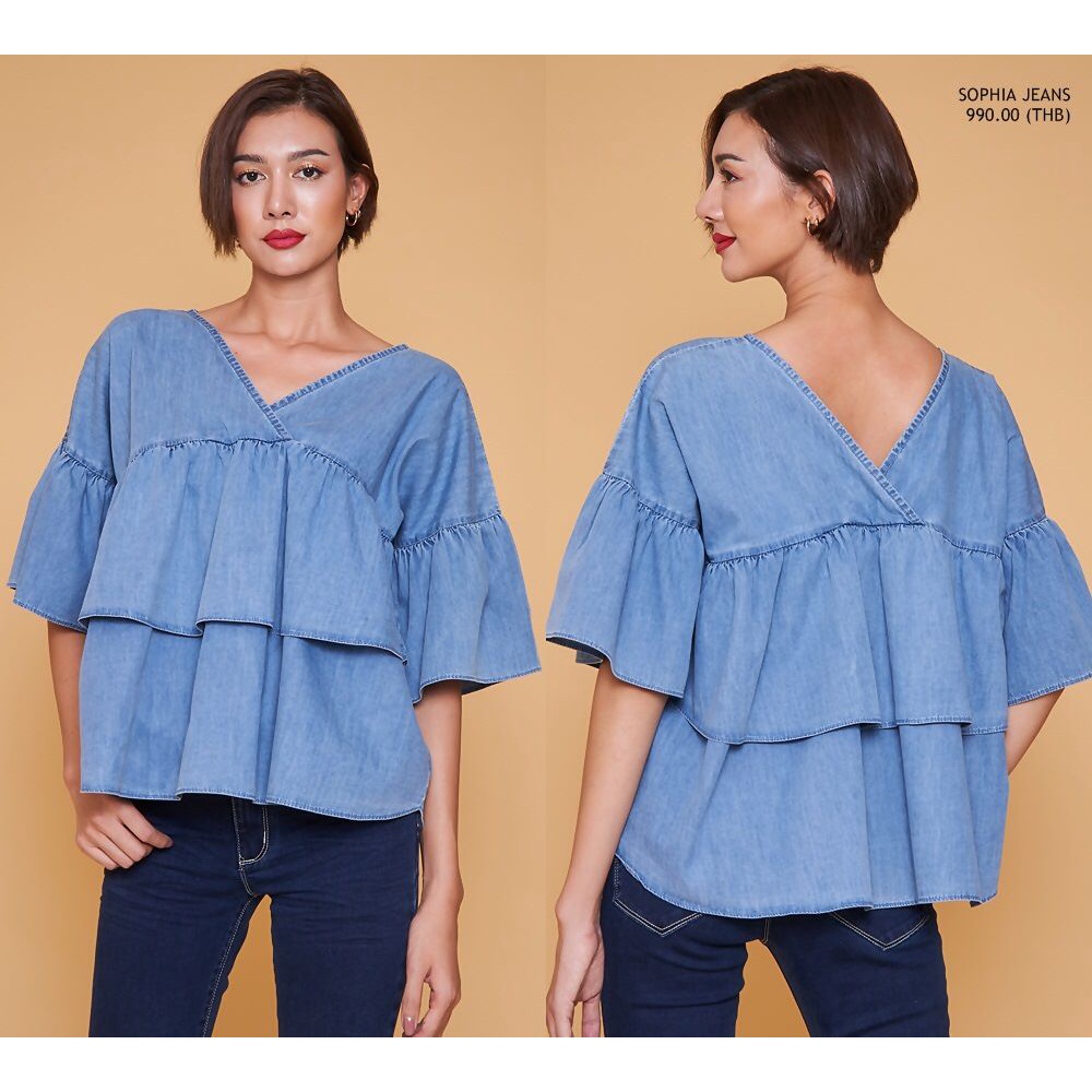 sophia-blouse-jeans-โซเฟียบลาวส์ยีนส์