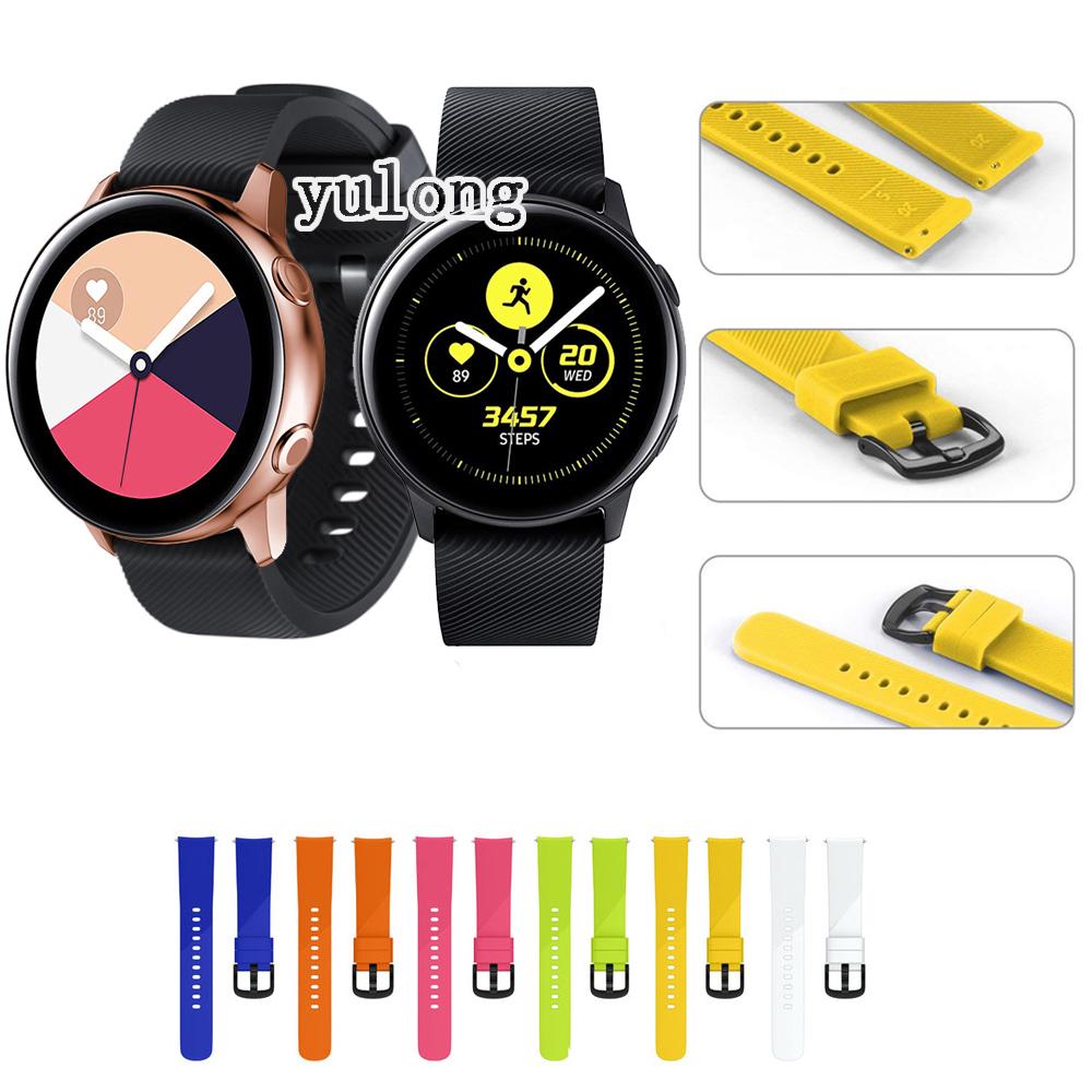 สินค้า สายนาฬิกาข้อมือซิลิโคน 20 มม. สําหรับ Samsung Galaxy watch Active 2 40 มม. 44 มม. watch 5 watch5 pro watch4 watch 4 classic 42 มม. 46 มม.