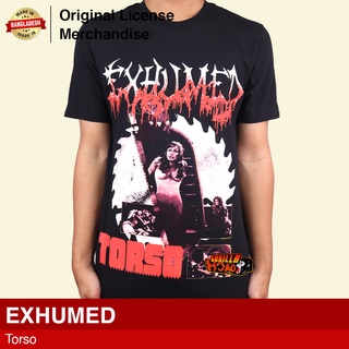 เสื้อยืดโอเวอร์ไซส์Gildan เสื้อยืด ผ้าฝ้าย แบบนิ่ม พิมพ์ลายเพลง EXHUMED Torso พรีเมี่ยม สําหรับผู้ชาย และผู้หญิงS-4XL