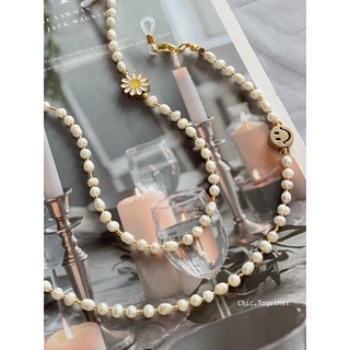 สินค้า 🐚Pearl Mask Strap 🐚 สายคล้องแมส และแว่นตา รุ่นมุกน้ำจืดแท้ ใสกับชาร์มน่ารักๆ เรียบหรูมากๆค่า🥰🥰