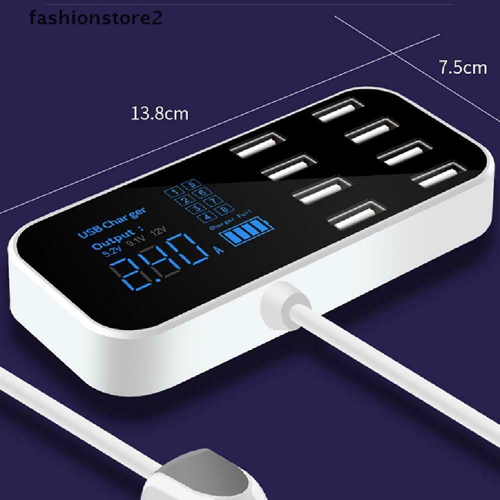 fashionstore2-อะแดปเตอร์ที่ชาร์จ-usb-8-หลายพอร์ต-หน้าจอ-led-สําหรับรถยนต์