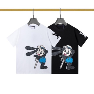 [S-5XL] 4552 LLL เสื้อยืดแขนสั้น พิมพ์ลายมิกกี้เมาส์ แฟชั่นสําหรับผู้ชาย และผู้หญิง