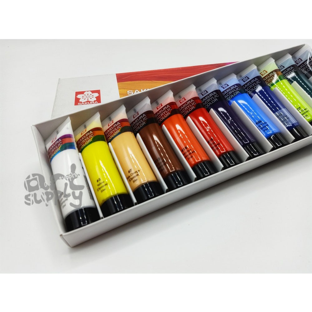 ชุดสีอะคริลิก-12-สี-sakura-ขนาด-20ml