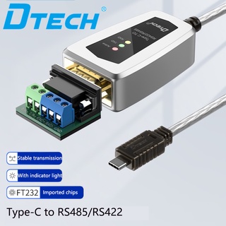 ชิปแปลง Dtech Typec เป็น RS422 485 9-Pin Serial Port USB เป็น rs485 COM พอร์ต USB เป็นสายเคเบิลพอร์ตอนุกรม FT232