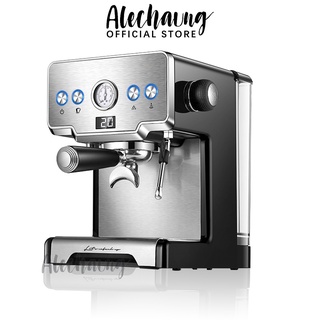 Alechaung เครื่องชงกาแฟ ชงกาแฟสด ก้านชงกาแฟ สำหรับชงกาแฟกึ่งอัตโนมัติ 2 คัพ Coffee Machine รับประกัน 1 ปี