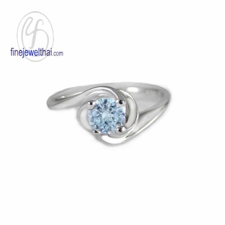 Finejewelthai-แหวนโทพาซ-โทพาซ-แหวนพลอย-แหวนเงินแท้-พลอยประจำเดือนเกิด-Topaz-Silver-Ring-Birthstone-R1288tp