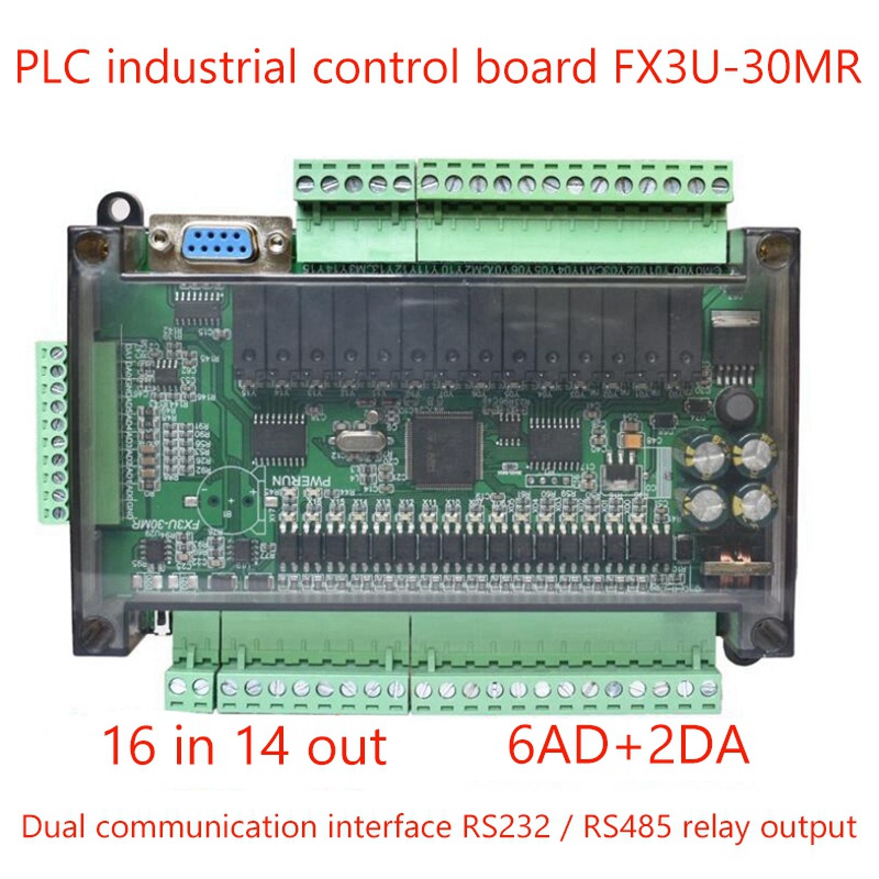 plc-บอร์ดควบคุม-ตั้งโปรแกรมได้-fx3u-30mr-รองรับการสื่อสาร-rs232-rs485