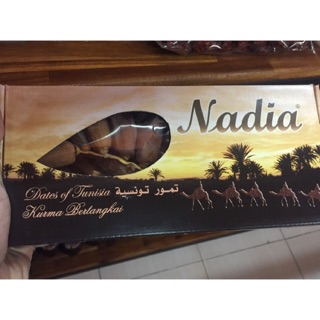 อินทผาลัม nadia จากตูนีเซีย ขนาด​ 500g.​ ขายยกลัง​ 12กล่อง