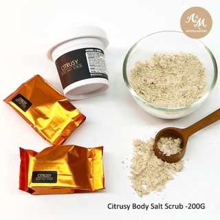 Aroma&More Citrusy Body Salt Scrub เกลือขัดผิวเนื้อละเอียดกลิ่นซีทรัสซี่ ช่วยผลัดเซลล์ผิว ใสกระจ่าง เนียนนุ่ม 200g/1000g