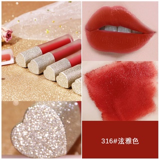 NO.5351 ลิปเวลเวท ลิปสติก เนื้อนุ่มสีสวย สีแมท สีชัดติดทนนาน กันน้ำ Love Velvet Air Lip Glaze