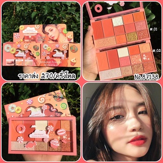 ภาพหน้าปกสินค้าEYESHADOW PEACHY LOLIPOP 🍑 by KISS BEAUTY พาเลทอายเเชโดว์  โทนส้ม กลิตเตอร์น่ารัก NO.87138-03 โทนสีพีชเม็ดสีแน่น ที่เกี่ยวข้อง