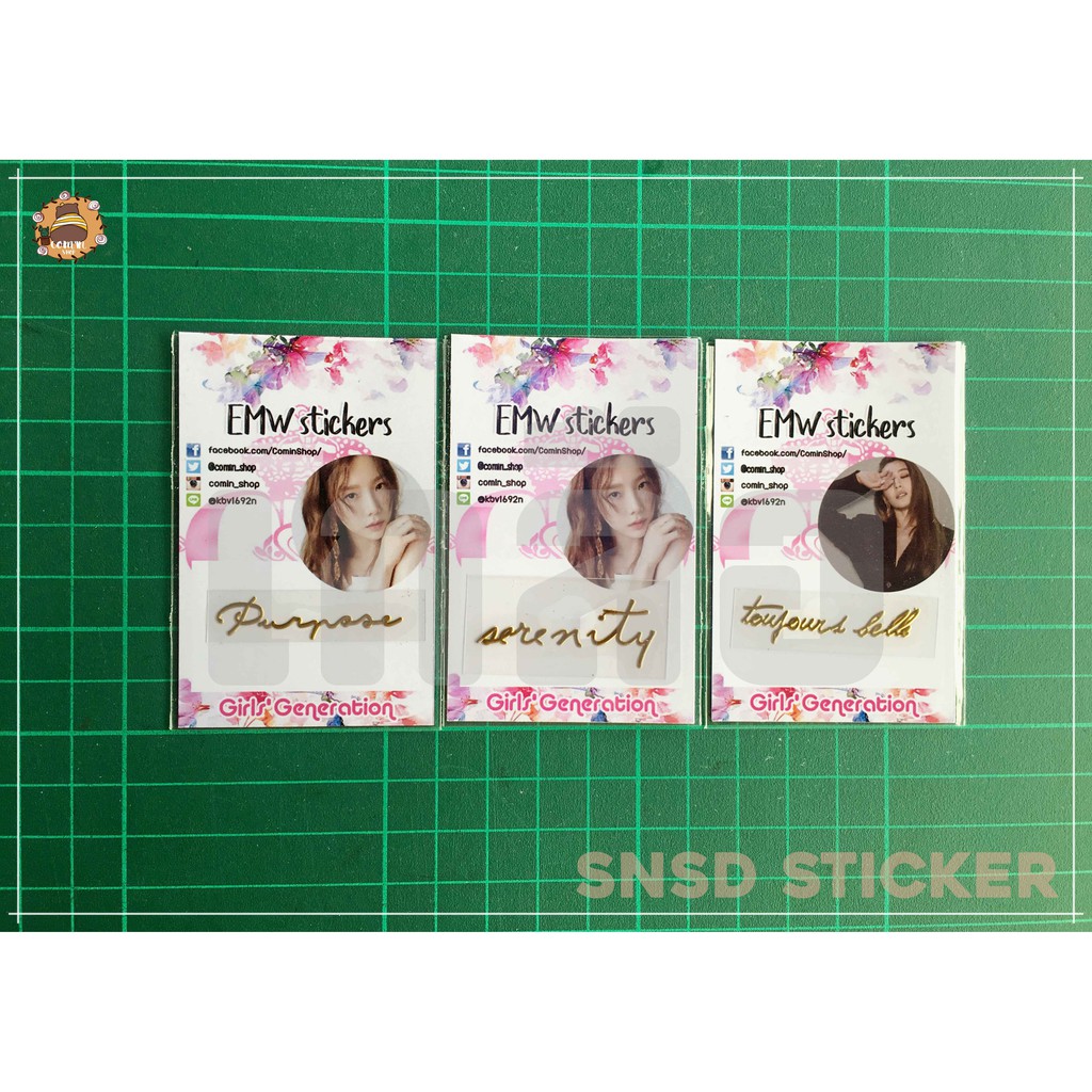 มีของพร้อมส่ง-สติ๊กเกอร์ติดมือถือลายเซ็น-รอยสัก-โซชิ-โซวอน-แทยอน