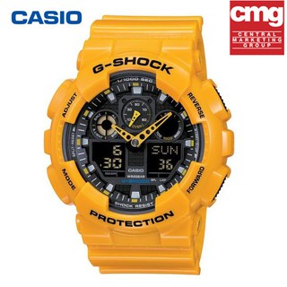 ภาพหน้าปกสินค้าใหม่จัดส่งฟรีCasio G-Shockแท้ 100% นาฬิกาข้อมือผู้ชาย สายเรซิ่น รุ่น GA-100A-9A ประกัน 1 ปีYellow ที่เกี่ยวข้อง