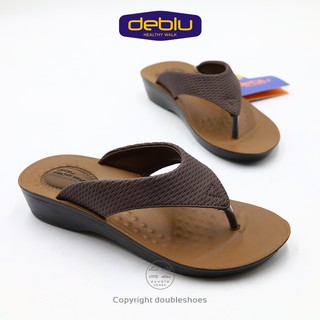 รองเท้าผู้หญิง Deblu[รุ่น L863]รองเท้าเพื่อแตะสุขภาพ แบบคีบ  (สีน้ำตาล) ไซส์ 36-41