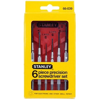 Chaixing Home ไขควงซ่อมนาฬิกา STANLEY รุ่น 66-039(66-039-8) ขนาด 6 ชุด / ตัว สีดำ-เหลือง (แพ็ค 6 ชิ้น)