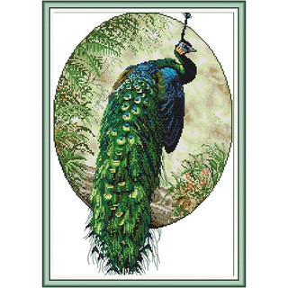 ชุดปักครอสติช นกยูง (Peacock Cross stitch kit)