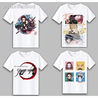 สินค้า 🔥ราคาโรงงาน!!! ชุดคอสเพลย์ Anime เสื้อดาบพิฆาตอสูรDemon SlayerGhost Slayer Anime Peripheral T-shirt เสื้อผ้าฤดูร้อนแขน