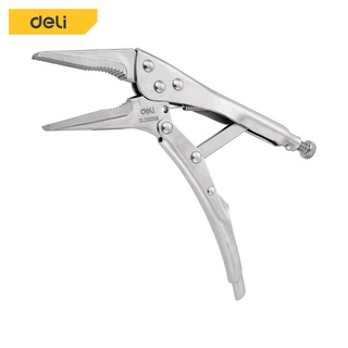 Deli คีมล็อคปากแหลม คีมล็อค คีมล็อก 9 นิ้ว ปากแหลม คีมล็อคของแท้ คีม Long Nose Locking Pliers