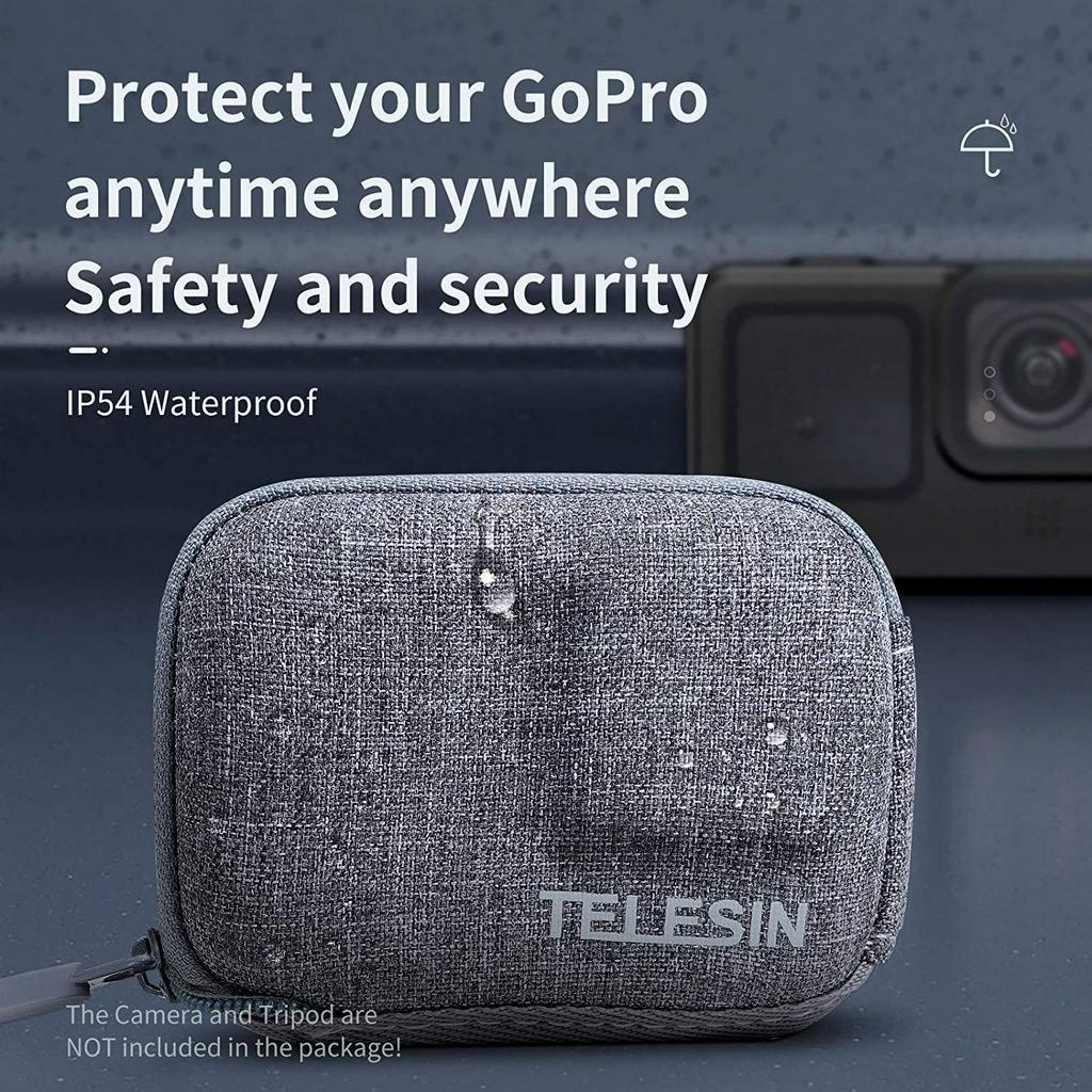 telesin-เหมาะสำหรับ-gopro-11-gopro-10-gopro-9-กระเป๋าป้องกันกระเป๋าอุปกรณ์เสริม-gopro11-10-9-กล้องกีฬาแบบพกพากระเป๋าเก็บขนาดเล็กกล่องป้องกันขนาดเล็กป้องกันการตกและอุปกรณ์เสริม-gopro-แบบบีบอัด