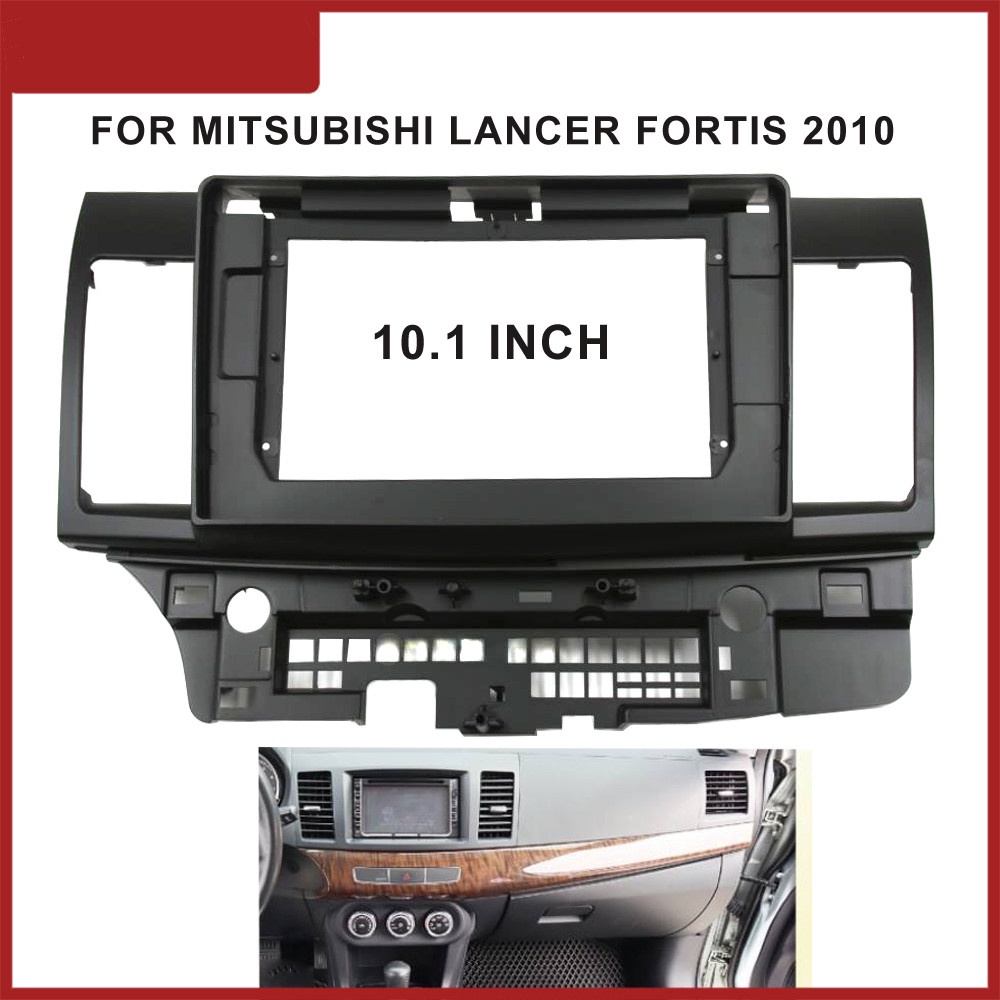 แผงวิทยุรถยนต์-9-นิ้ว-10-1-นิ้ว-สําหรับเครื่องเล่น-mitsubishi-lancer-fortis-2010-dash-frame-installation-2-din-dvd-gps-mp5-android