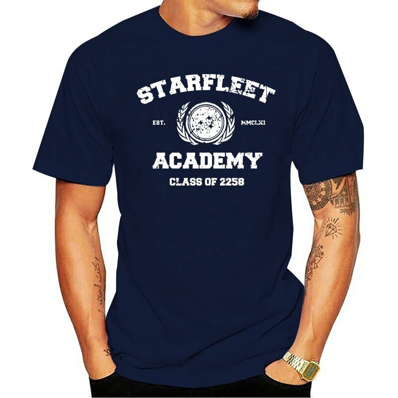 now-2021-fashion-100-cotton-o-neck-t-shirt-o-neck-printed-starfleet-academy-kmjv-เสื้อยืด