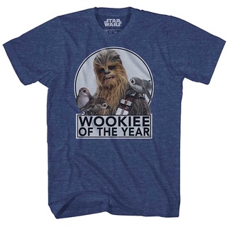 【🔥🔥】100%cotton เสื้อยืดผู้ชาย STAR WARS Chewbacca Wookie Of The Year Porgs T-Shirt men เสื้อ ยืด ผู้ชาย คอกลม โอเวอร์