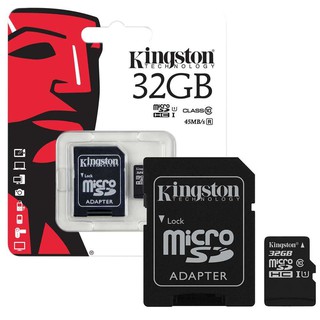 Micro SD 32GB Kingston (SDC10, Class 10) ของแท้ 100% รับประกันตลอดอายุการใช้งาน