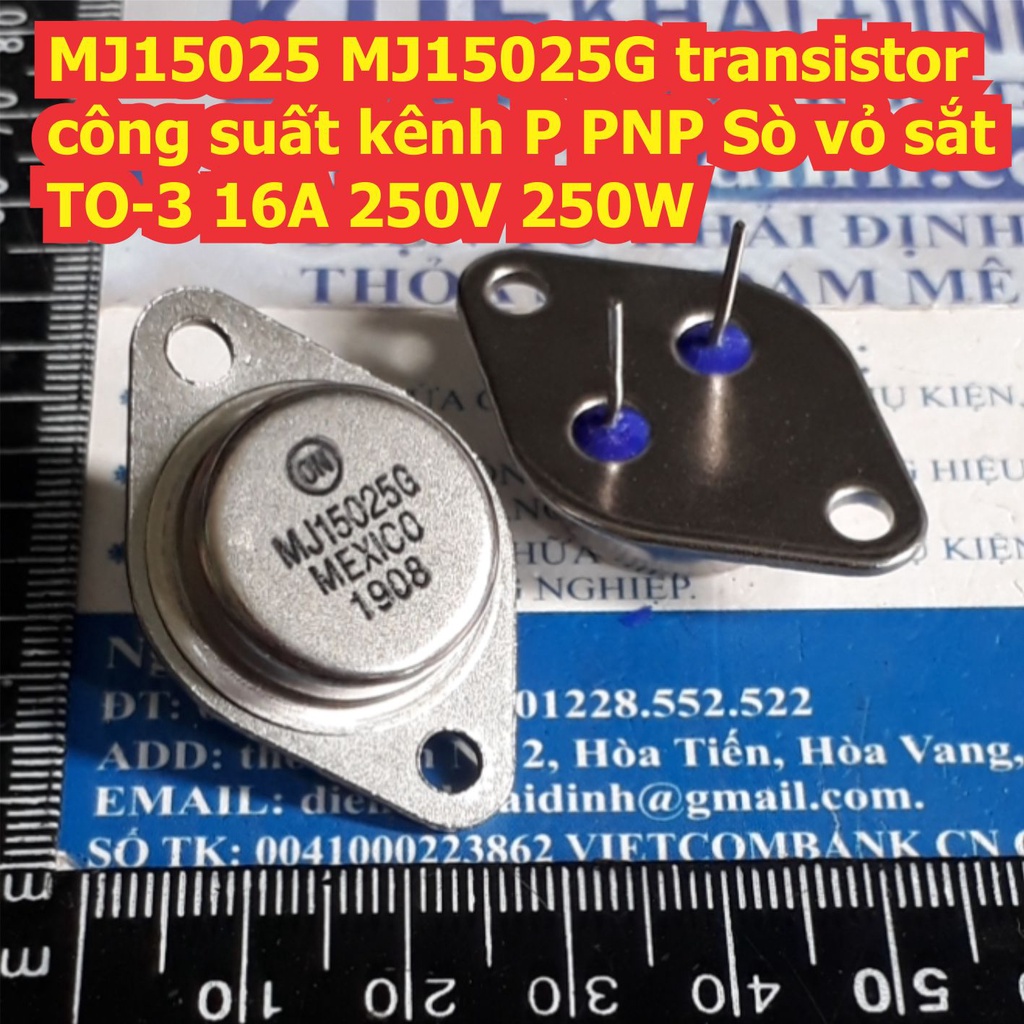 2pcs MJ15025 MJ15025G 15025 P ช่องทรานซิสเตอร์ PNP Clamshell เหล็ก TO-3 ...