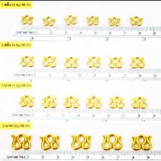 ภาพย่อรูปภาพสินค้าแรกของตะขอสร้อย ทองคำแท้96.5% มีใบรับประกัน