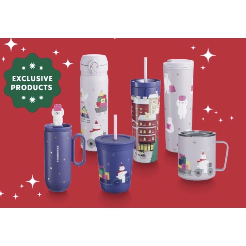 ของใหม่-แท้-แก้วสตาร์บัค-santa-bear-amp-friend-thermos-ขนาด-16-9-oz