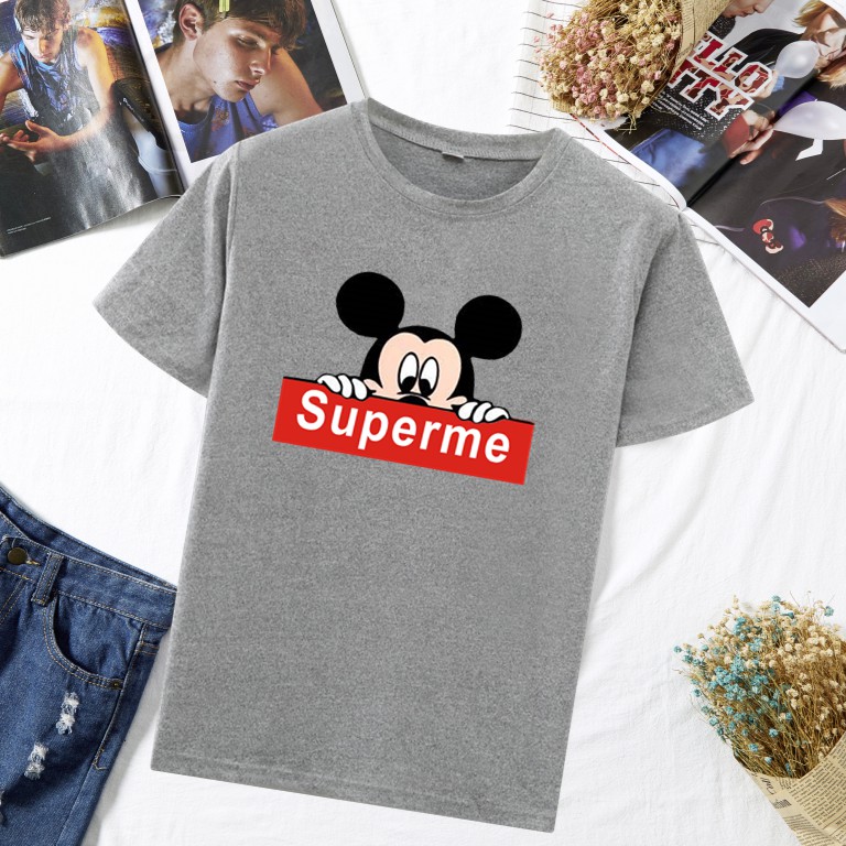 bk-02-พร้อมส่ง-8สี-supreme-mickey-เสื้อยืดแทรนต์เกาหลีมาแรงมากๆ-ผ้านิ่มใส่สบาย