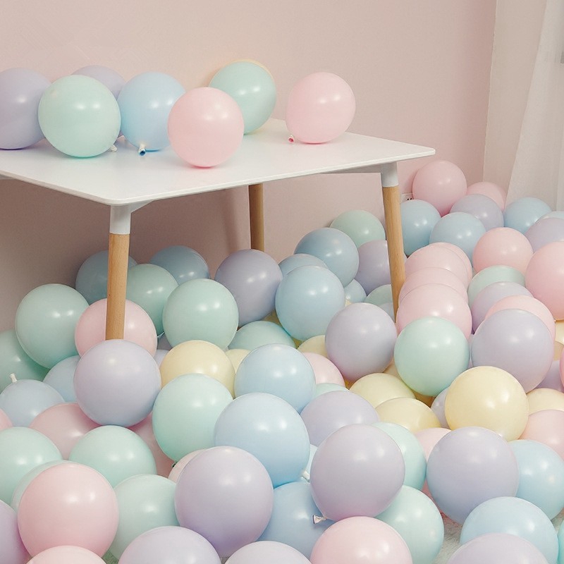 ลูกโป่ง-สีพื้น-ขนาด-10-นิ้ว-สำหรับตกแต่งงานปาร์ตี้-100-ชิ้น