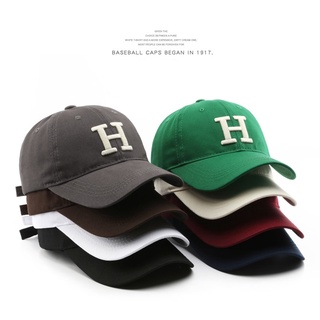หมวกเบสบอล ปักลายตัวอักษร "H" 3D แฟชั่นฤดูร้อน สําหรับผู้หญิง และผู้ชาย
