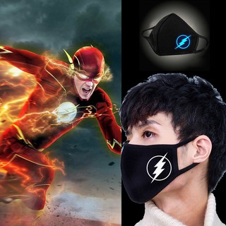 พร้อมส่งใน 24 ชม. ผ้าปิดปากแฟชั่นเรืองแสง ปิดจมูก Super Hero THE FLASH เดอะแฟลช แมสปิดปาก แมสผ้า ไม่กันฝุ่น PM2.5