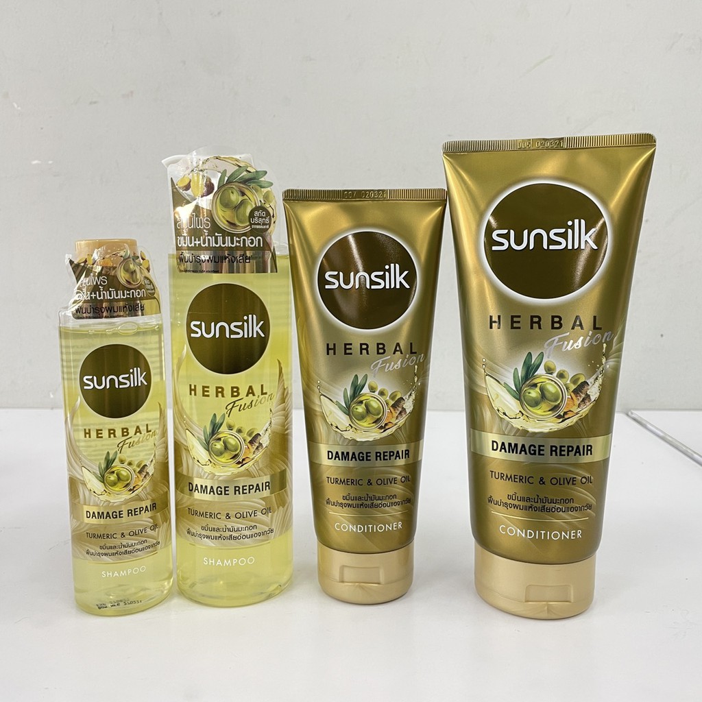 sunsilk-herbal-fusion-damage-repair-turmeric-amp-olive-oil-ซันซิล-เฮอเบิลฟิวชั่น-ดาเมจ-รีแพร์-สูตรขมิ้นและน้ำมันมะกอก