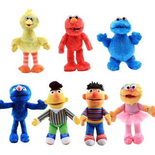 Sesame Street Puppet Doll Ernie Bert ตุ๊กตายัดนุ่นของเล่นสําหรับเด็ก