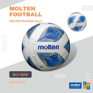 ภาพขนาดย่อของภาพหน้าปกสินค้าMOLTEN ฟุตบอลหนังเย็บ TPU รุ่น F5A2000 เบอร์ 5 จากร้าน sportclt บน Shopee