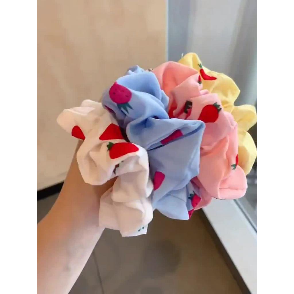 we-flower-ที่คาดผม-ผ้าชีฟอง-ลายสตรอเบอร์รี่-สไตล์เกาหลี-สําหรับผู้หญิง