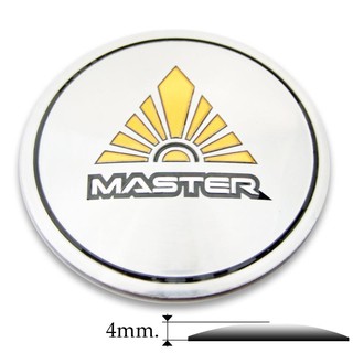 ราคาต่อ 1 ชิ้น สติกเกอร์อลูมิเนียม MASTER ขนาด 60mm.(6cm.) สติกเกอร์  นูนเล็กน้อย