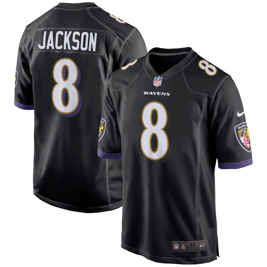 nfl-football-jerseys-mens-ravens-8-lamar-jackson-football-jersey-purple-white-black