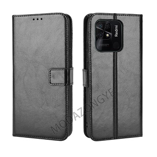 Xiaomi Redmi 10C เคส เคสฝาพับ PU Leather Wallet Case Stand Holder Flip Xiaomi Redmi10C เคส