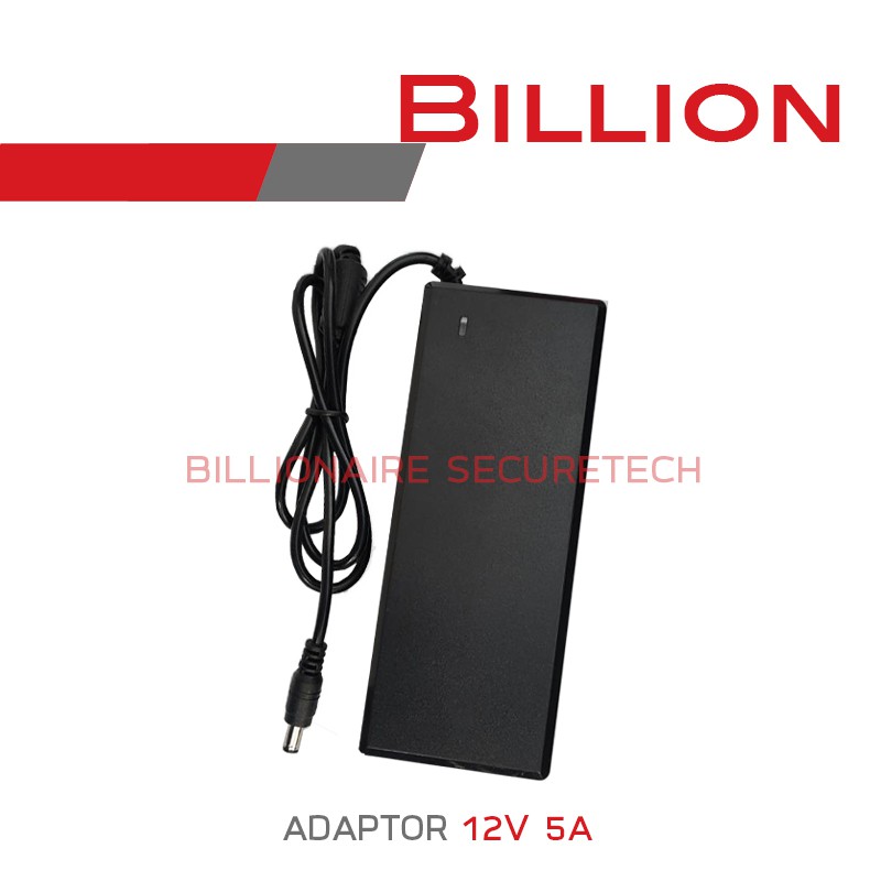 ภาพสินค้าBILLION ADAPTOR 12V 5A (5.5x2.5mm) จากร้าน billionaire_securetech บน Shopee ภาพที่ 1