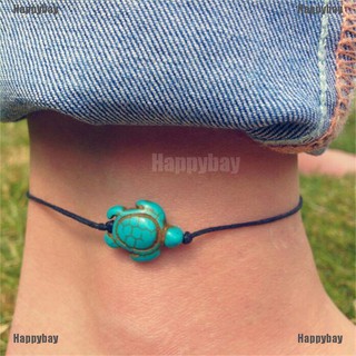 สินค้า Happybay สร้อยข้อเท้าสีเขียวขุ่น สไตล์โบโฮ สําหรับสร้อยข้อเท้า