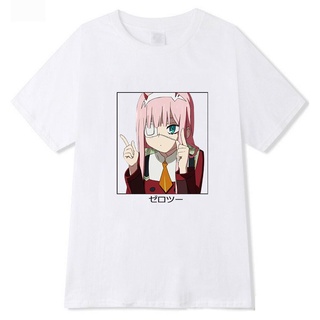 【พร้อมส่ง】เสื้อยืดแขนสั้นลําลอง พิมพ์ลายกราฟฟิค Darling In The Franxx Zero TWO แฟชั่นฤดูร้อน สไตล์ฮาราจูกุ สําหรับผู้หญิ