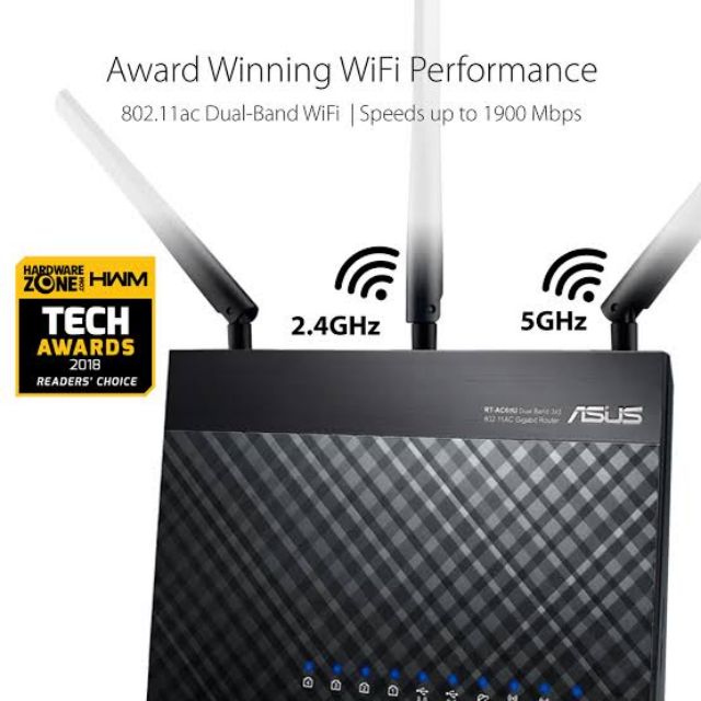 Asus RTAC68U ac1900 dual cpu router รองรับ fiber200MHz ดูหนัง4K ...